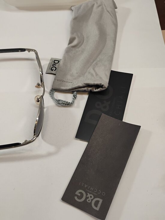 VINTAGE DOLCE & GABBANA DG 2012 Sunglasses with Hard Case Dust Bag Papers Y2K main image 9